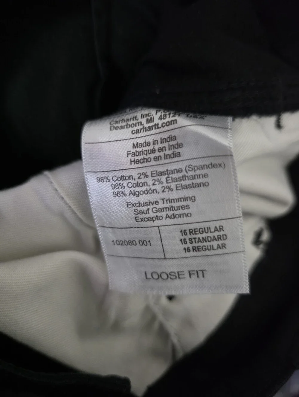 Carhartt Womens Size 16 Rugged Flex Straight Loose Fit Canvas Work Pants Regular